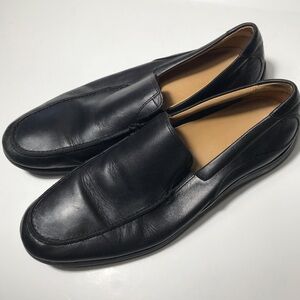 Cole Haan Black Leather Slip-On Moccasin Loafers